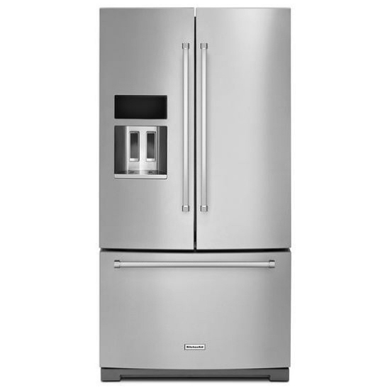 KitchenAid KRFF707ESS Réfrigérateur à porte française, frigo 36" Groupe