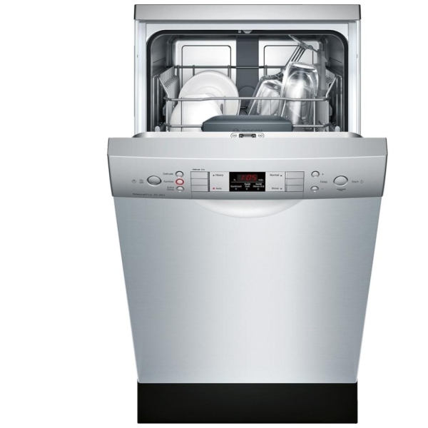 Lavevaisselle Bosch 300 Séries SPE53U55UC , 18 po, 4 Cycles de lavage, Acier inoxydable
