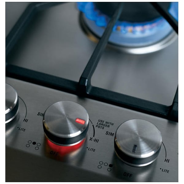 GE Monogram ZGU385LSMSS Gas Cooktop 36 in with 5 Sealed Dual Flame