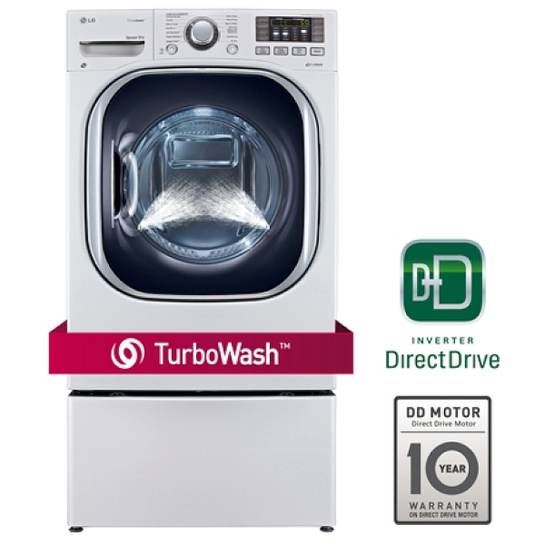 LG WM3997HWA Front Load Washer, 27" Width, 5.0 Cu. Ft. Capacity, 14