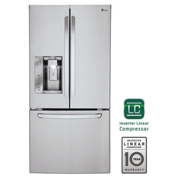 LG LFXS24623S French Door Refrigerator, 33" Width, Thru Door Ice
