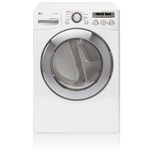 LG DLEX2501W Front Load Electric Steam Dryer, 27 in, 7.3 cu.ft, with