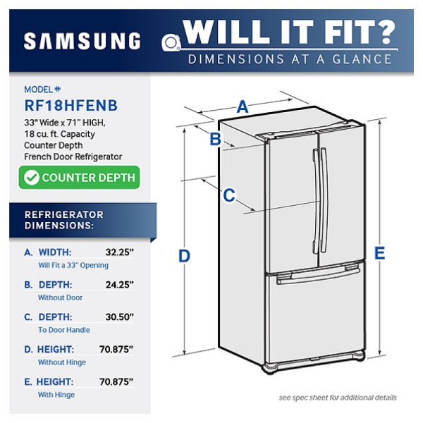 Samsung RF18HFENBSR Refrigerator Canada - Best Price, Reviews and Specs