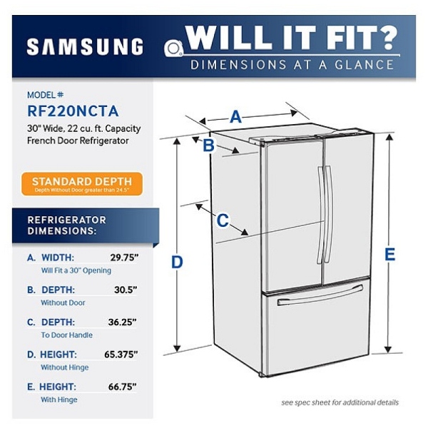 Samsung RF220NCTASR Refrigerator Canada Best Price, Reviews and Specs