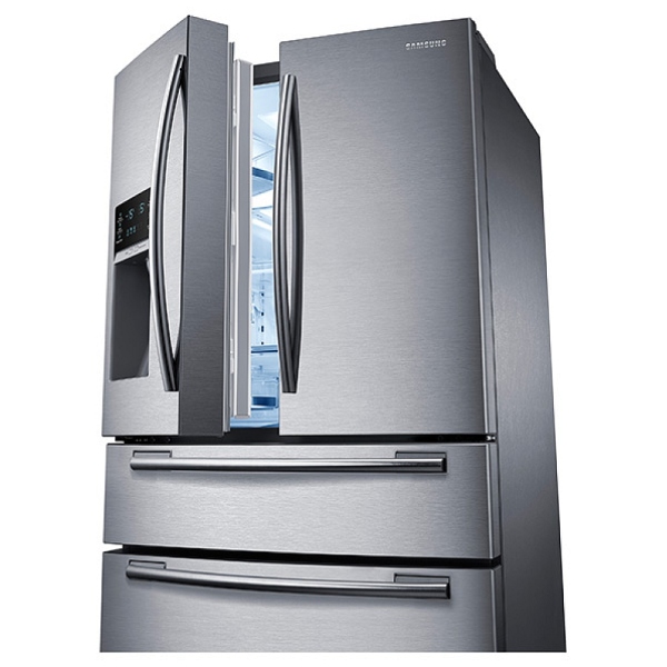 Samsung RF25HMEDBSR French Door Refrigerator, 33" Width, Thru Door Ice