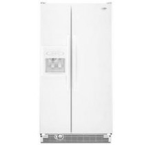 Maytag MSD2542VEW Side by Side Refrigerator, 36in, 25.0 cu.ft, with External Ice/Water Dispenser, Dial Controls, Covered Dairy Compartment, Water Filter Change Reminder