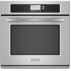 Kitchen Aid KEBU107SSS Single Wall Oven, 30in, 4.3 cu.ft, with Steam Assist, Self-Cleaning Dual-Fan Convection Oven and Glass-Touch LCD Display