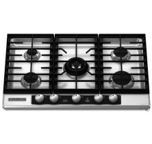 KitchenAid KFGU706VSS Gas Cooktop, 30in, with 5 Sealed Burners, Electronic Ignition, Hot Surface Indicator Lights and Infinite Position Control Knobs