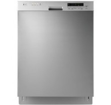 LG LDS4821 Dishwasher, 24 in, with  4 Wash Cycles, 3 Spray Arms, SenseClean System, Food Disposer and Self-Clean Filter