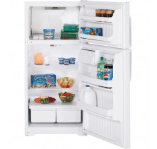 GE GTH16BBX Top Mount Refrigerator, 15.5 cu. ft. Energy Star with Upfront Temperature Controls, Adjustable Wire Shelves, and Gallon Door Storage