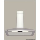 Bosch 300 Series DKE9365AUC Chimney Wall Hood, 36 in, 3 Fan Speeds, 58 dB Decibel Rating, 400 CFM, 2 Incandescent Lights, Easy-to-read Digital Display, Controls Concealed Under Hood