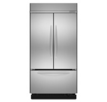 Kitchen Aid KBFC42FTS Built In French Door Refrigerator, 42in, 22.6 cu.ft, with ith Glass-Touch Electronic Controls, Automatic Ice Maker & Max Cool Setting and ExtendFresh Plus Temperature Management 