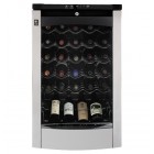 GE Profile PWR04FANCSC Freestanding Wine Cooler, 20 1/8in, 4.3 cu.ft, black case with stainless steel trim, 29-bottle capacity and Reversible Door 
