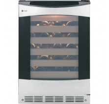 GE Profile PCR06WATSS Freestanding Wine Cooler, 24in, 5.3 cu.ft, with Adjustable Temperature Control, Interior Display Lighting, Tinted Glass Door and Built-In Capability