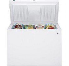 GE FCM15SUWW Chest Freezer, 48in, 14.8 cu.ft, Manual Defrost, Lock with Key, Adjustable Temperature Control, Interior Light, Defrost Drain and Foam insulated cabinet and lid 