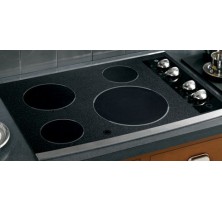 GE JCP346 Electric Cooktop, 30in, with 2 Ribbon, 6" Heating Elements, 8" Heating Element with PowerBoil, Hot Surface Indicator Lights and Ceramic Finish  