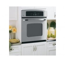 GE JCKP30 Single Wall Oven, 27in, 3.9 cu.ft, with Automatic Self-Clean Oven Door Lock, True Temp System, SmartSet Oven Control, Hidden Bake Oven Interior and Frameless Oven Door    