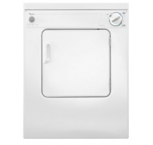Whirlpool LDR3822PQ Compact Front Load Electric Dryer, 24in, 3.4 cu.ft, with AccuDry Sensing System, 3 Cycles, 2 Temperature Settings and 110 Volt Power  