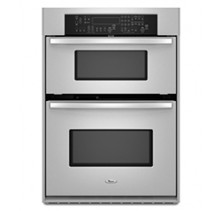 Whirlpool RMC305PV Microwave Wall Oven, 30in, 1.4 cu. ft. with Microwave Oven Capacity, 3.6 cu. ft. Oven Capacity, Self-Cleaning, Delay Bake, Control Lock and Timer Preheat Countdown