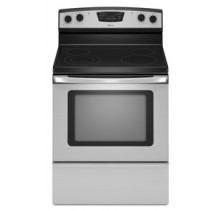 Amana AER5844VC Freestanding Electric Range, 30in, 4.8 cu.ft, with 4 Radiant Elements, 4.8 cu. ft. Capacity Oven, Keep Warm Setting, Extra-Large Oven Window and Storage Drawer