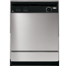 Whirlpool DU850SWP Dishwasher, 24in, with 4 Cycles, Large In-Rack Silverware Basket, High Temp Boost, Electromechanical Controls, 4 Washing Cycles, 3 Options and Large Tub Capacity  