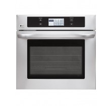 LG LWS3081ST Single Wall Oven, 30 in, 4.7 cu.ft, with 6.3 in White Touch Screen Control, 8 Broil & 8 Hidden Bake Elements, 3 Heavy Duty Inc. 1 Glide Rack, 3 Halogen Lamps, Convection, Gourmet Recipe  