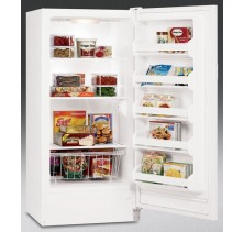 Frigidaire FFU13M3HW 12.5 cu. ft. freezer manual defrost Square Edge Door w/Textured Finish Pocket Handle Mechanical Cold Controls 3 Evaporator Shelves 1 Lower basket Energuide Rated