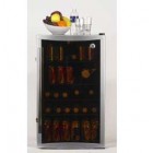 GE Beverage Center, black case with stainless appearance trim, 109 cans capacity (12 oz.) , electronic controls, glass shelves
