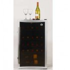GE GWS04FASSAC Wine Chiller, black case with stainless appearance trim, 30-bottle capacity 