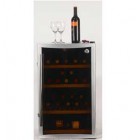 GE GWS04WASSAC  Wine Chiller, black case with stainless appearance trim, 30-bottle capacity 