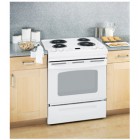 GE JCSP38DK 30'' Electric Slide-In Self-clean Range with Upfront Controls