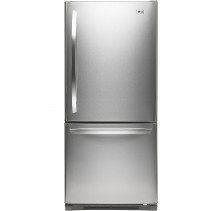 LG LBN20518 Bottom Mount Refrigerator, 30 in, 20 cu.ft., Swing Freezer Door, Premium digital temp. control, 4 Split glass shelves, 2  humidity controlled crispers, Snack drawer, Dairy bin