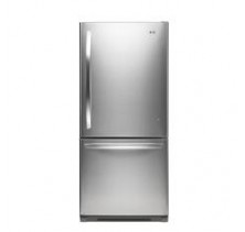 LG LDN20718 Bottom Mount Refrigerator, 30 in, 20 cu.ft., Swing Freezer Door, Premium digital temp. control, 4 Split glass shelves, 2  humidity controlled crispers, Snack drawer, Dairy bin