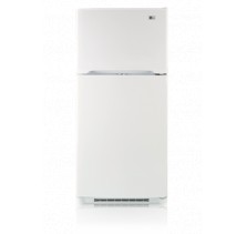 LG LTN19312SW Top Mount Refrigerator, 30 in, 19 cu.ft. with Door Cooling, Deluxe digital temp control, LoDecible 42dB, 1 fridge light (60w), 2 full width glass shelves, Adjustable door bins