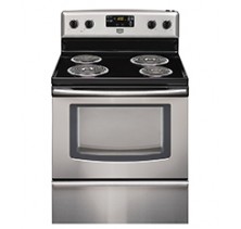 Maytag YMER7660W Freestanding Electric Range, 30in, 4.8 cu.ft,  with Precision Cooking System with PreciseBake,  Self-cleaning oven with adjustable levels and Two 8" and Two 6" Coil Elements  