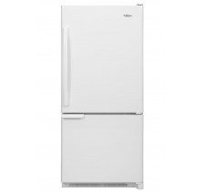 Whirlpool EB9FVB Bottom Mount Refrigerator, 30in, 18.5 cu.ft, with 2 Adjustable Full-Width Glass Shelves, Adjustable Door Bins, Accu-Chill Temperature System and Humidity-Controlled Crispers