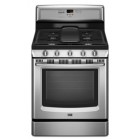 Maytag MGR8875WS Freestanding Gas Range, 30in, 5.6 cu.ft, with  EvenAir True Convection Oven, Favorite Settings and Easy-Roll Storage Drawer, 5 Sealed Burners, 17,000 BTU Speed Heat Burner and Griddle