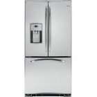 GE Profile PFSS2MJYSS French Door Refrigerator, 33in, 22.1 cu.ft., External Water Disp, GE Smart Water Filter, Factory Installed Icemaker, 4 split shelves (3 spill proof, 2 slide out), QuickSpace