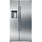 Bosch 300 Series B22CS30SNS Counter Depth Side by SIde Refrigerator, 36 in, 22.1 cu.ft, with frameless exterior ice and water dispenser w/LED display, Dual Cool system, Spillproof Glass Shelves  