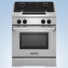 Kitchen Aid YKDRS407VS Freestanding Duel Fuel Range, 30in, 4.1 cu.ft, with 4 Sealed Burners, 4.1 cu. ft. Capacity, Ultra Power Dual Flame Burners, Even-Heat True Convection System and EasyConvect 