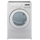 LG DLE2020W Front Load Electric Dryer, 27 in, 7.0 cu. ft, with Alcosta Steel Drum, 5 Drying Cycles, 5 Temperature Levels, 5 Dry Options, Stackable w/ Optional stacking kit, Front Console design