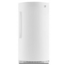 Amana AQU2003TRW Upright Freezer, 33in, 20.1 Cu Ft ,Manual Defrost ,Textured Contoured Door ,Interior Light ,Fast Freeze ,4 Fixed Evaporator Shelves ,6 Door Shelves and Lower Freezer Basket 
