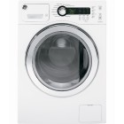 GE WCVH4800KWW 24 inch wide front load washer. 2.6 cu ft capacity, Energy Star qualified (CEE Tier III), stainless steel drum, internal water heater, 1400 rmp, LED display 