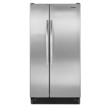Kitchen Aid KSRS22MWMS Side by Side Refrigerator, 33in, 21.5 cu.ft, with djustable SpillClean Glass Shelves, Gallon Door Storage, FreshSeal Humidity-Controlled Crisper and Deli Locker