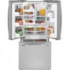 GE Profile PFSS0MFZSS French Door Refrigerator, 30in, 19.5 cu ft., 4 split sh (3 Spillproof/2 slideout, 1 QuickSpace), 3 adj. crisp., 4 portabins, TurboCool, alarm, Icemkaer, SmartWater