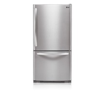 LG LDC22778S Bottom Mount Refrigerator, 33 in, 22.4 cu ft Pull-out Tilting Freezer Drawer, Ice Maker, Digital Read out temp. control, 2 fridge lights & 1 freezer light, 4 split glass shelves 