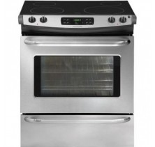 Frigidaire CFES3025L Slide-In Range, 4.2 Cu. Ft, 30in Electric, Self Clean, Smoothtop Ceramic Glass Cooking Surface, 1x 12" 2700w Element, 1x9" 2500w Element, 2x6" 1200w Elements
