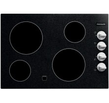 Frigidaire FFEC3024L 30in Electric Cooktop, Ceramic Glass Surface, Right Side Controls, Hot Surface Indicator Light, 2x9" 2500w Element, 2x6" 1200w Element, Bevelled Edges