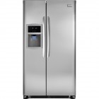 Frigidaire Gallery FGUS2642LF Standard-Depth Side by Side Refrigerator, 26 Cu. Ft., Energy Star, w/ New Tall Curved Doors,  Quiet Pack,  Tall 5-Button Water and Ice Dispenser