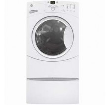 GE GFAN1100LWW Front Load Washer, 27in, 4.0 cu.ft, with 1000 RPM Spin Speed, PerfecTemp Temperature Management System, 10 Wash Cycles, HydroMotion Wash Action and Energy Star Certified  